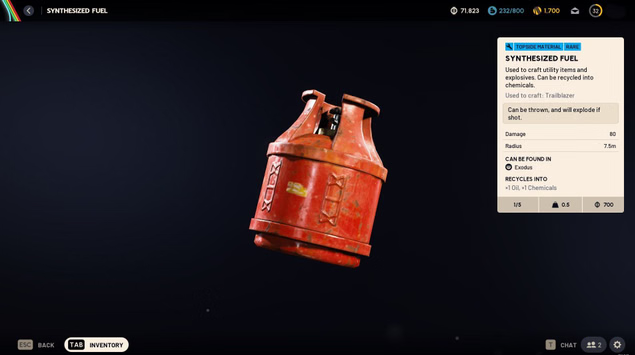 synthesized fuel arc raiders